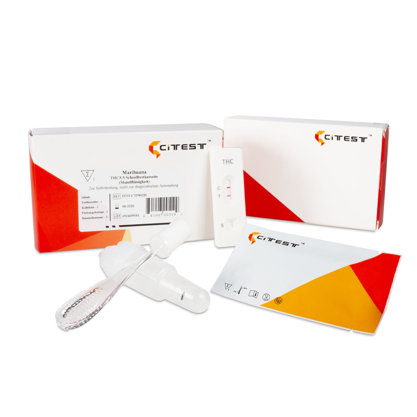 THC Test mit Verpackung und allem was dazu gehört